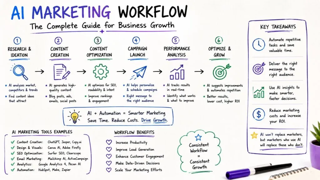 AI Marketing Workflow: The Complete Guide for Business Growth 2 AI Marketing Workflow - The Complete Guide for Business Growth - Internal Image - Best AI Workflows