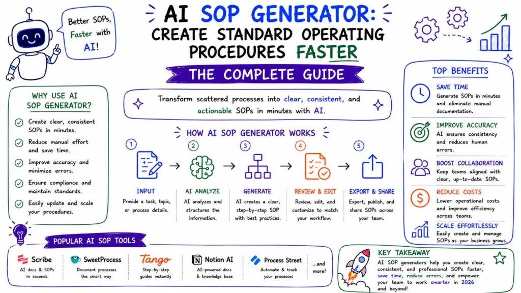 AI SOP Generator: Create Standard Operating Procedures Faster in 2026 2 AI SOP Generator - Create Standard Operating Procedures Faster - Internal Image - Best AI Workflows