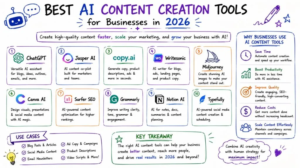 Best AI Content Creation Tools for Businesses in 2026 2 Best AI Content Creation Tools for Businesses in 2026 - Internal Image - Best AI Workflows