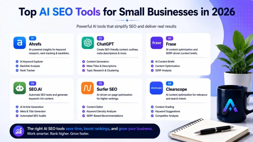 Best AI SEO Tools for Small Businesses in 2026 2 Best AI SEO Tools for Small Businesses in 2026 - Internal Image-01 - Best AI Workflows