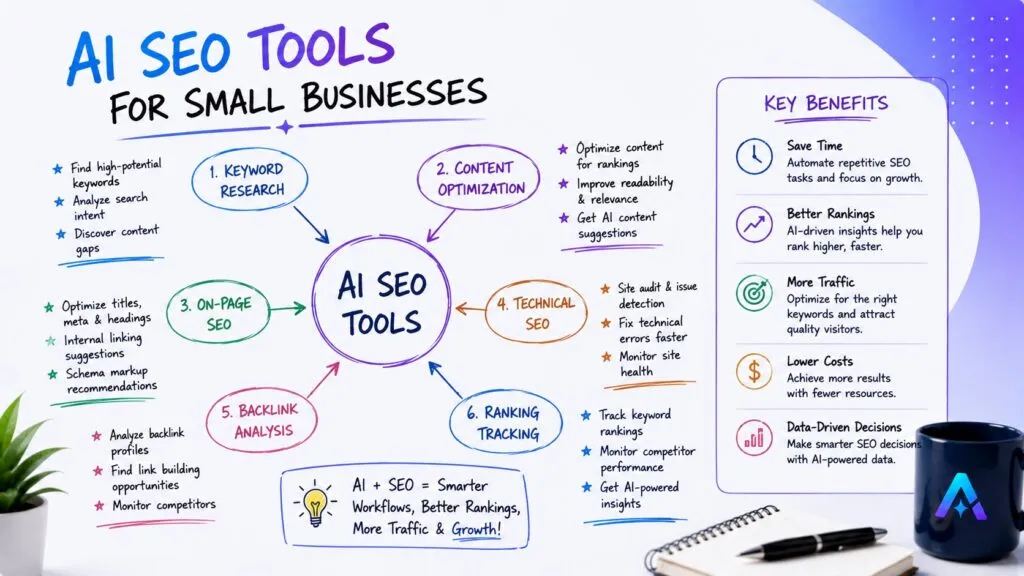 Best AI SEO Tools for Small Businesses in 2026 3 Best AI SEO Tools for Small Businesses in 2026 - Internal Image-01 - Best AI Workflows