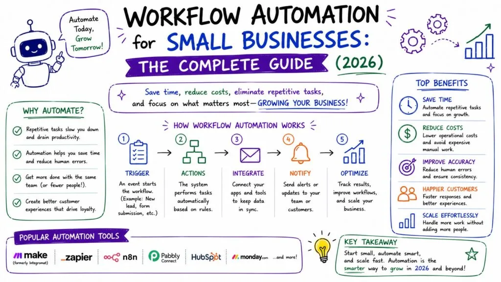 Workflow Automation for Small Businesses: The Complete Guide (2026) 2 Workflow Automation for Small Businesses - The Complete Guide (2026) - Internal Image - Best AI Workflows